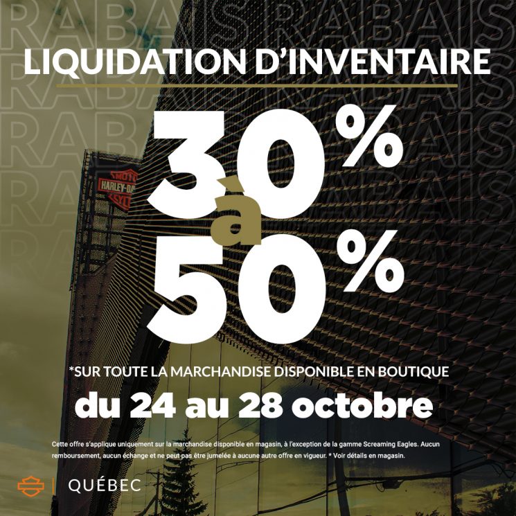 LIQUIDATION D’INVENTAIRE